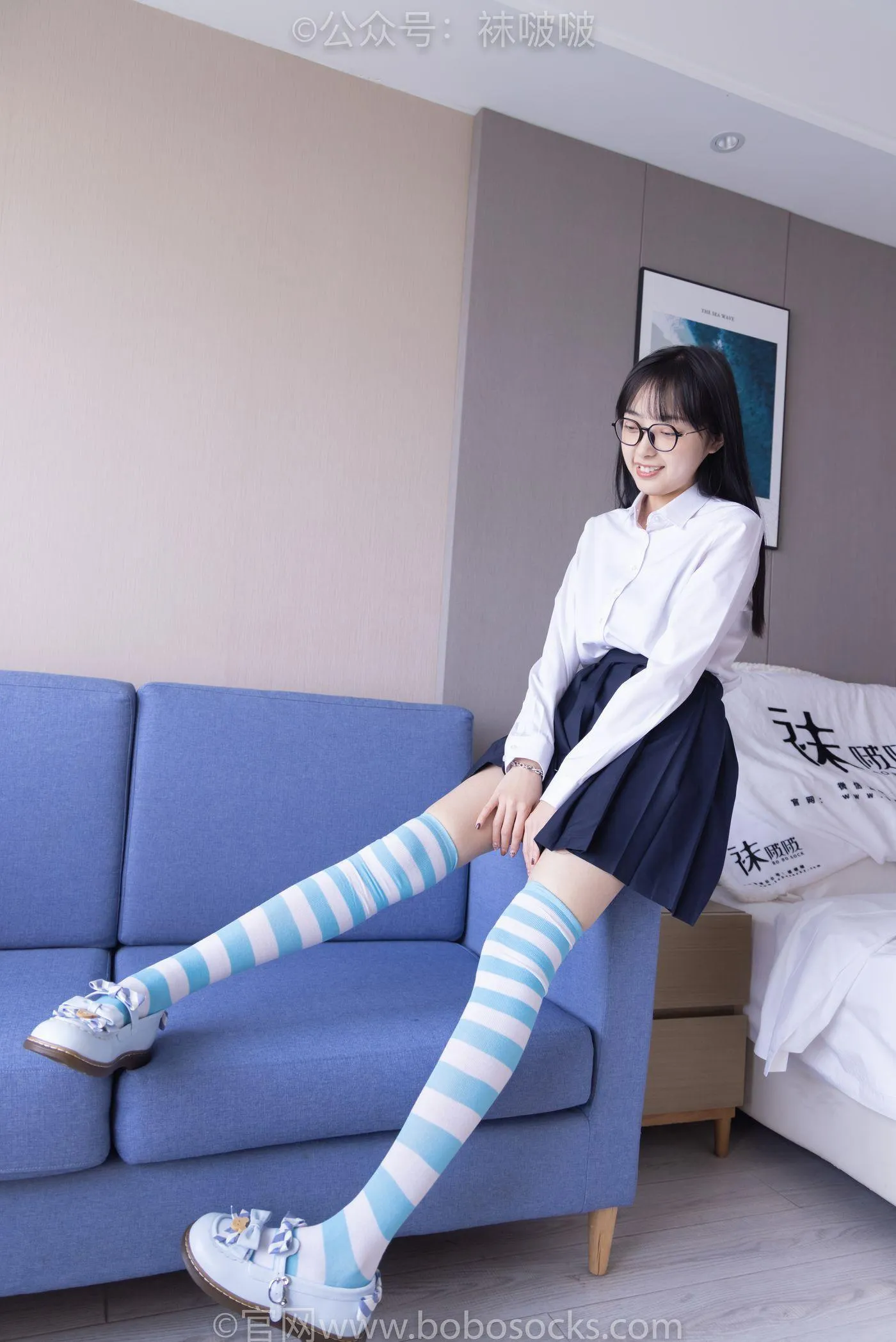 [BoBoSocks袜啵啵]NO.070 稚予-皮鞋、拖鞋、过膝袜、白棉袜 [148P]插图3